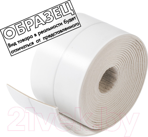 Изображение товара Лента бордюрная самоклеящаяся Аккурат Для раковин и ванн 60ммx3.35м (белый)