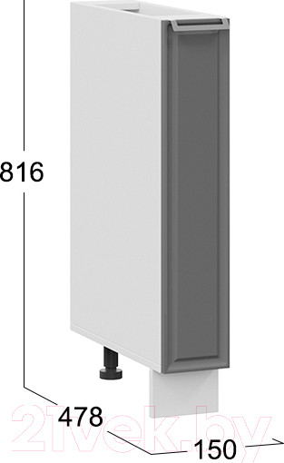 Изображение товара Шкаф карго ТриЯ Белладжио 1Н15К (белый/софт графит)