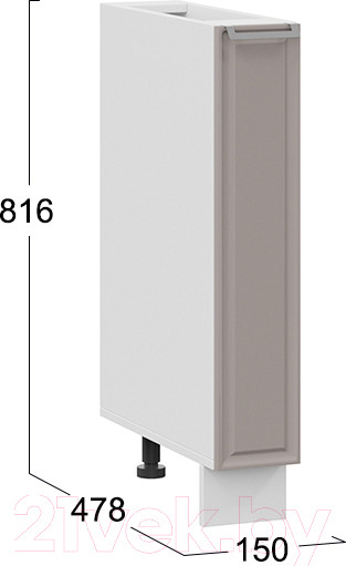 Изображение товара Шкаф карго ТриЯ Белладжио 1Н15К (белый/софт капучино)