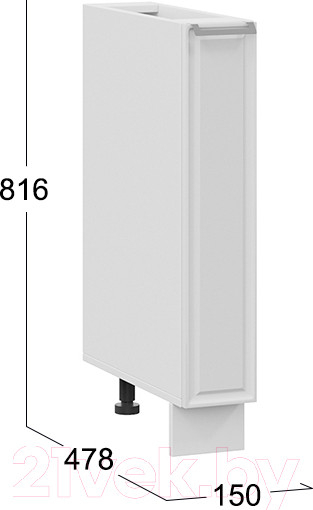 Изображение товара Шкаф карго ТриЯ Белладжио 1Н15К (белый/фон белый)