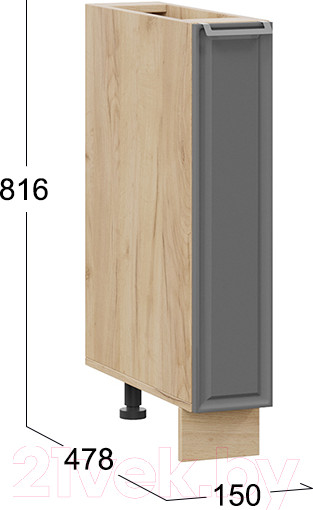 Изображение товара Шкаф карго ТриЯ Белладжио 1Н15К (дуб крафт золотой/софт графит)