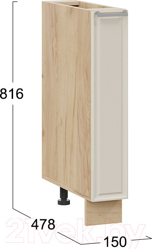 Изображение товара Шкаф карго ТриЯ Белладжио 1Н15К (дуб крафт золотой/софт панакота)