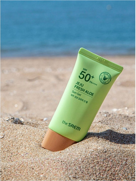 Гель для лица The Saem Jeju Fresh Aloe Sun Gel (50г) — фото 6