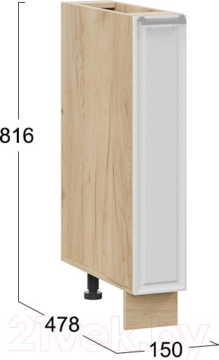 Изображение товара Шкаф карго ТриЯ Белладжио 1Н15К (дуб крафт золотой/фон белый)