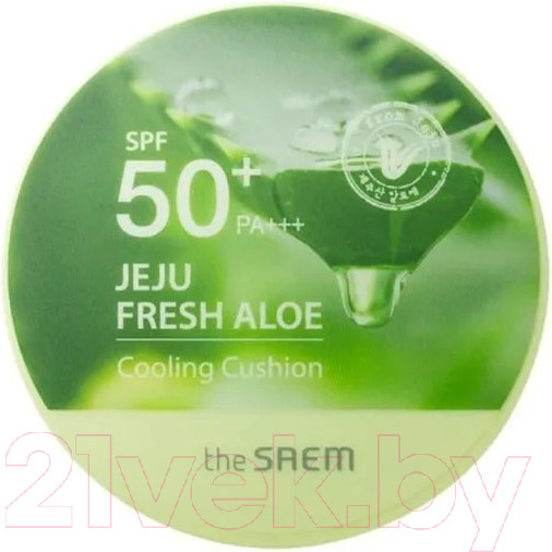 Изображение товара Кушон The Saem Jeju Fresh Aloe Cooling Cushion Natural Baige SPF 50+PA+++ (12г)