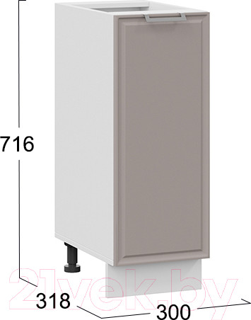 Изображение товара Шкаф-стол кухонный ТриЯ Белладжио 1Н3 (белый/софт капучино)