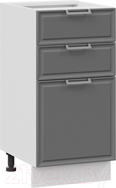 Изображение товара Шкаф-стол кухонный ТриЯ Белладжио 1Н4Я3 (белый/софт графит)