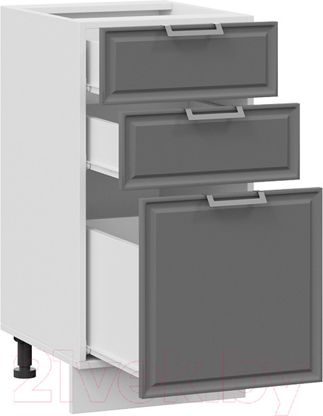 Изображение товара Шкаф-стол кухонный ТриЯ Белладжио 1Н4Я3 (белый/софт графит)