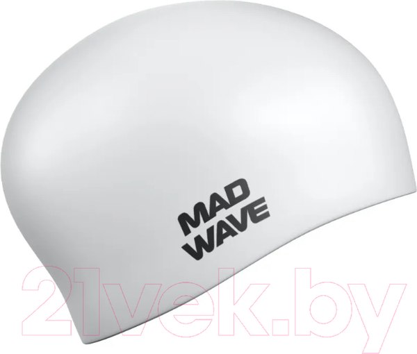 Изображение товара Шапочка для плавания Mad Wave Long Hair Silicone (белый)