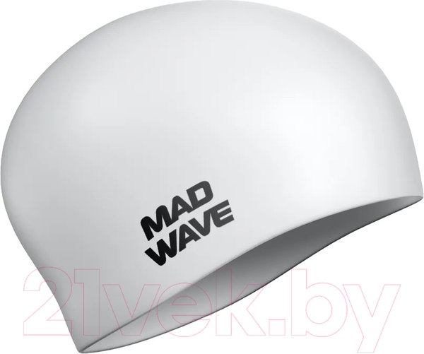 Изображение товара Шапочка для плавания Mad Wave Long Hair Silicone (белый)