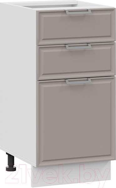 Изображение товара Шкаф-стол кухонный ТриЯ Белладжио 1Н4Я3 (белый/софт капучино)