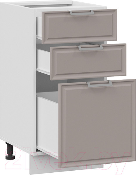 Изображение товара Шкаф-стол кухонный ТриЯ Белладжио 1Н4Я3 (белый/софт капучино)