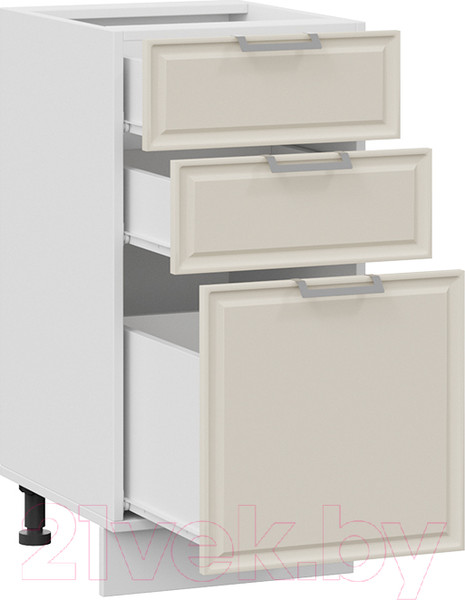 Изображение товара Шкаф-стол кухонный ТриЯ Белладжио 1Н4Я3 (белый/софт панакота)