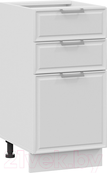 Изображение товара Шкаф-стол кухонный ТриЯ Белладжио 1Н4Я3 (белый/фон белый)