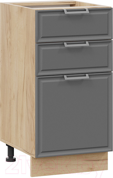 Изображение товара Шкаф-стол кухонный ТриЯ Белладжио 1Н4Я3 (дуб крафт золотой/софт графит)