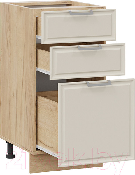 Изображение товара Шкаф-стол кухонный ТриЯ Белладжио 1Н4Я3 (дуб крафт золотой/софт панакота)