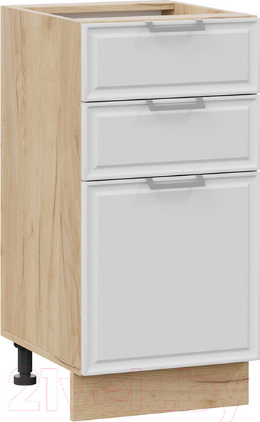 Изображение товара Шкаф-стол кухонный ТриЯ Белладжио 1Н4Я3 (дуб крафт золотой/фон белый)