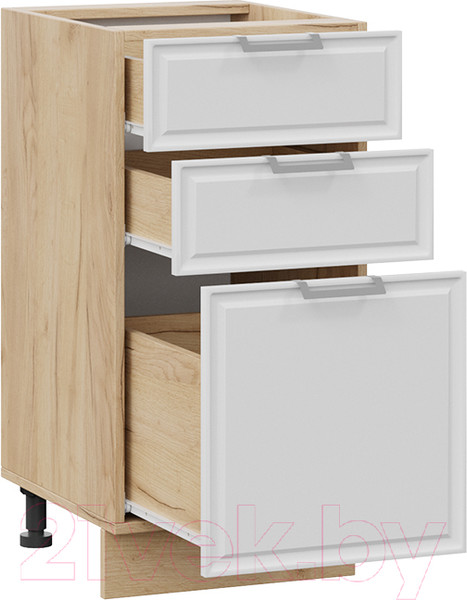 Изображение товара Шкаф-стол кухонный ТриЯ Белладжио 1Н4Я3 (дуб крафт золотой/фон белый)