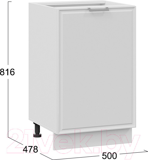 Изображение товара Шкаф-стол кухонный ТриЯ Белладжио 1Н5 (белый/фон белый)