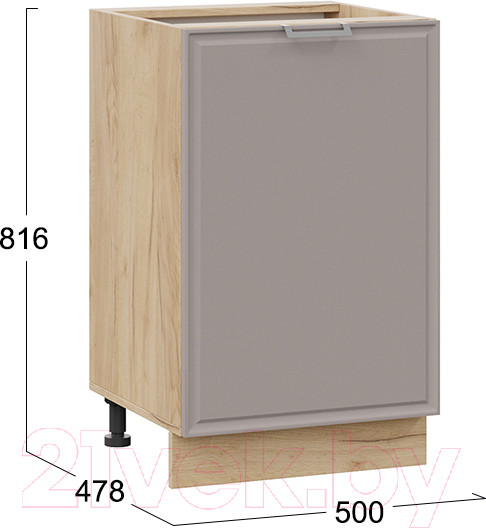 Изображение товара Шкаф-стол кухонный ТриЯ Белладжио 1Н5 (дуб крафт золотой/софт капучино)