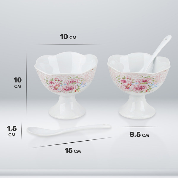 Изображение товара Набор креманок Rosenberg R-060154 (с ложками)
