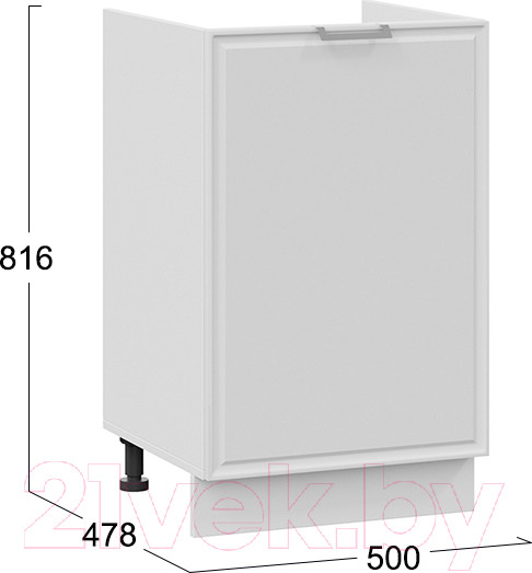 Изображение товара Шкаф под мойку ТриЯ Белладжио 1Н5М (белый/фон белый)