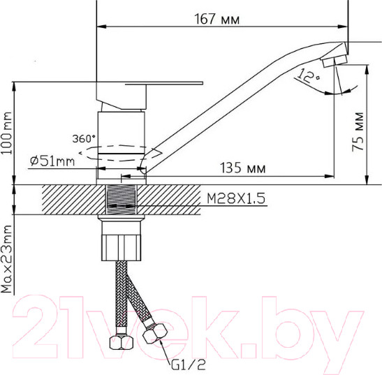 Изображение товара Смеситель Potato P45310S