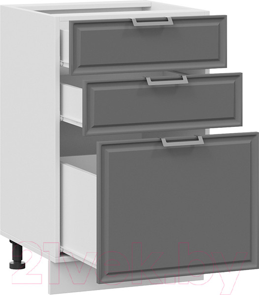 Изображение товара Шкаф-стол кухонный ТриЯ Белладжио 1Н5Я3 (белый/софт графит)