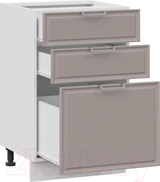 Изображение товара Шкаф-стол кухонный ТриЯ Белладжио 1Н5Я3 (белый/софт капучино)