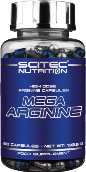 Изображение товара L-аргинин Scitec Nutrition Mega Arginine (90 капсул)