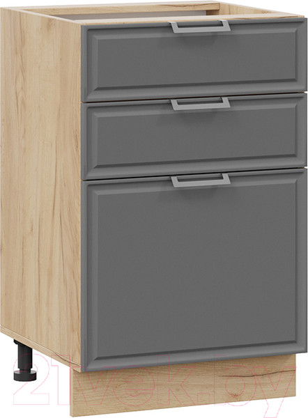 Изображение товара Шкаф-стол кухонный ТриЯ Белладжио 1Н5Я3 (дуб крафт золотой/софт графит)