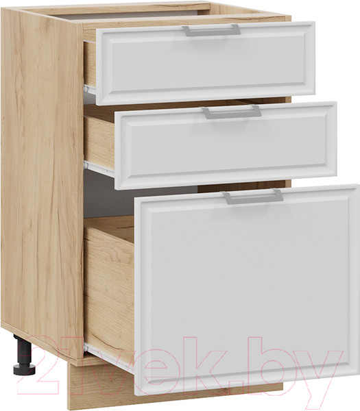 Изображение товара Шкаф-стол кухонный ТриЯ Белладжио 1Н5Я3 (дуб крафт золотой/фон белый)