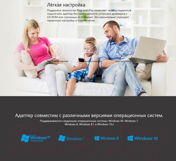 Изображение товара Wi-Fi-адаптер Tenda U2 v4