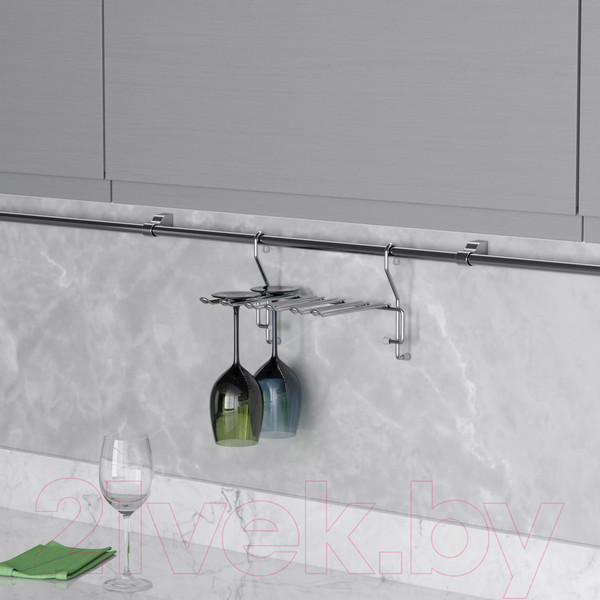 Изображение товара Держатель бокалов на рейлинг Starax S-4602-C (хром)