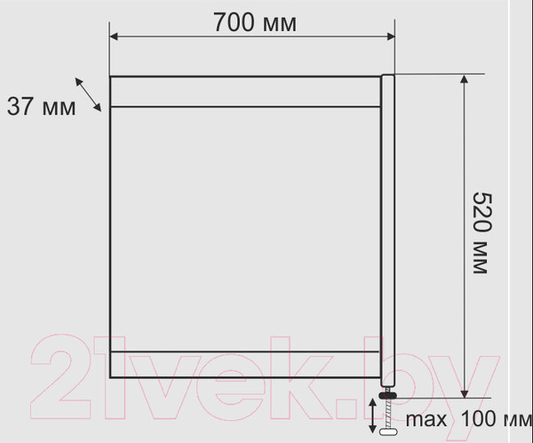 Изображение товара Экран для ванны Emmy Торцевой 70 L