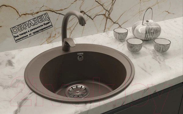 Изображение товара Мойка кухонная Ulgran Quartz Nora 485-01 (жасмин)