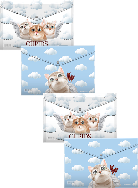 Изображение товара Набор папок Erich Krause Cupids / 55097 (4шт, ассорти)