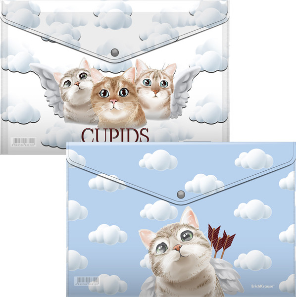 Изображение товара Набор папок Erich Krause Cupids / 55097 (4шт, ассорти)