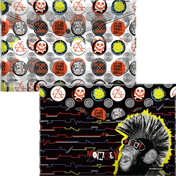 Изображение товара Набор папок Erich Krause Punky Monkey / 55181 (4шт, ассорти)