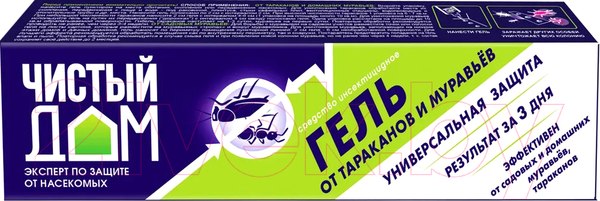 Изображение товара Гель от насекомых Чистый дом Универсальный От садовых муравьев и тараканов (35мл)
