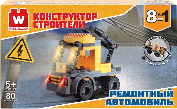 Изображение товара Конструктор Wise Block Ремонтный автомобиль 8 в 1 / 40443
