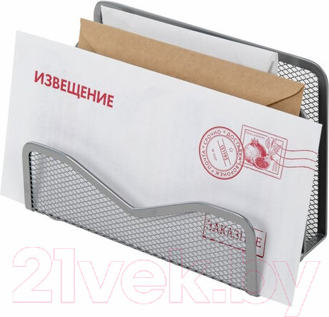 Изображение товара Лоток для бумаг Brauberg Germanium / 237970 (серебряный)