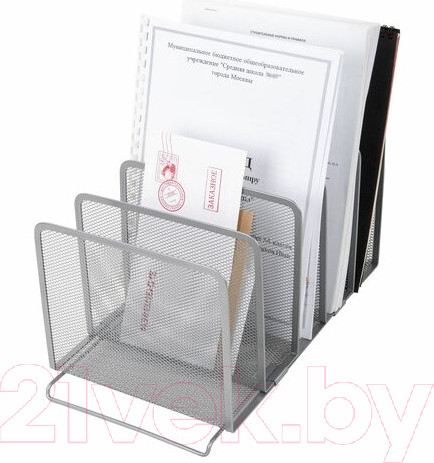 Изображение товара Лоток для бумаг Brauberg Germanium / 237969 (серебристый)