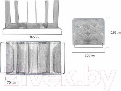 Изображение товара Лоток для бумаг Brauberg Germanium / 237969 (серебристый)