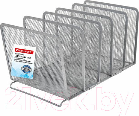 Изображение товара Лоток для бумаг Brauberg Germanium / 237969 (серебристый)