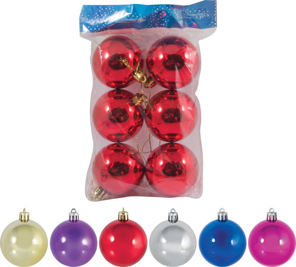 Изображение товара Набор шаров новогодних Волшебная страна SYCB17-649 / 003419 (6шт)