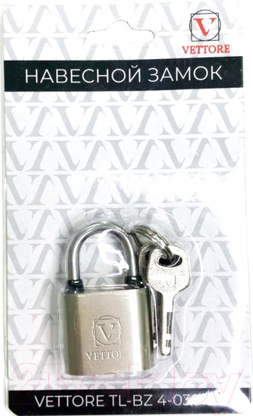 Изображение товара Замок навесной Vettore TL-BZ 4-030 (сталь, закругленной формы)