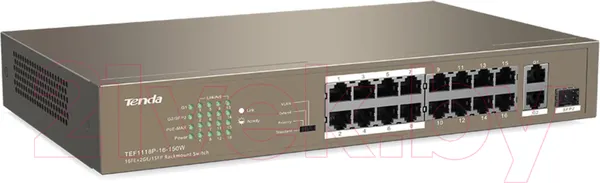 Изображение товара Коммутатор Tenda TEF1118P-16-150W