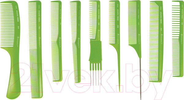 Изображение товара Набор расчесок Dewal CO-9-Light Green (9шт, салатовый)