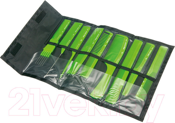 Изображение товара Набор расчесок Dewal CO-9-Light Green (9шт, салатовый)